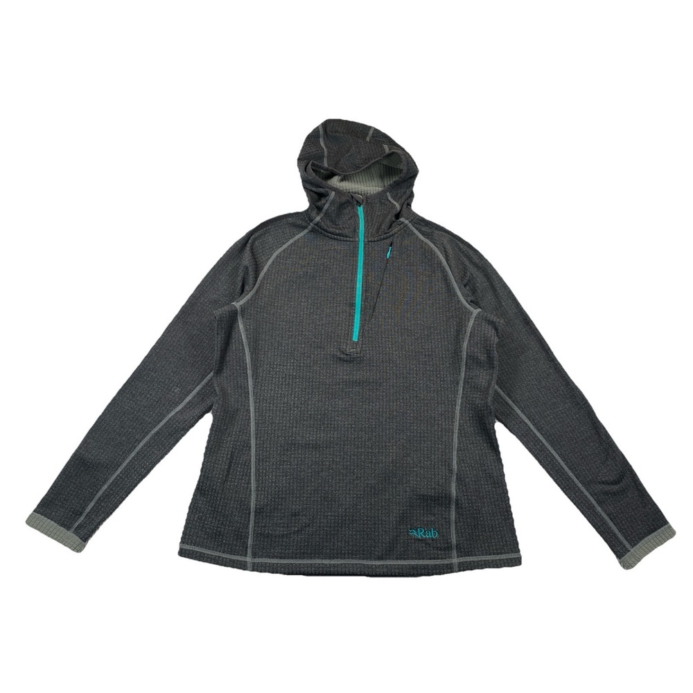 Rab Women's Size 14 Nucleus Hoody Full Zip‎ Gray & Teal